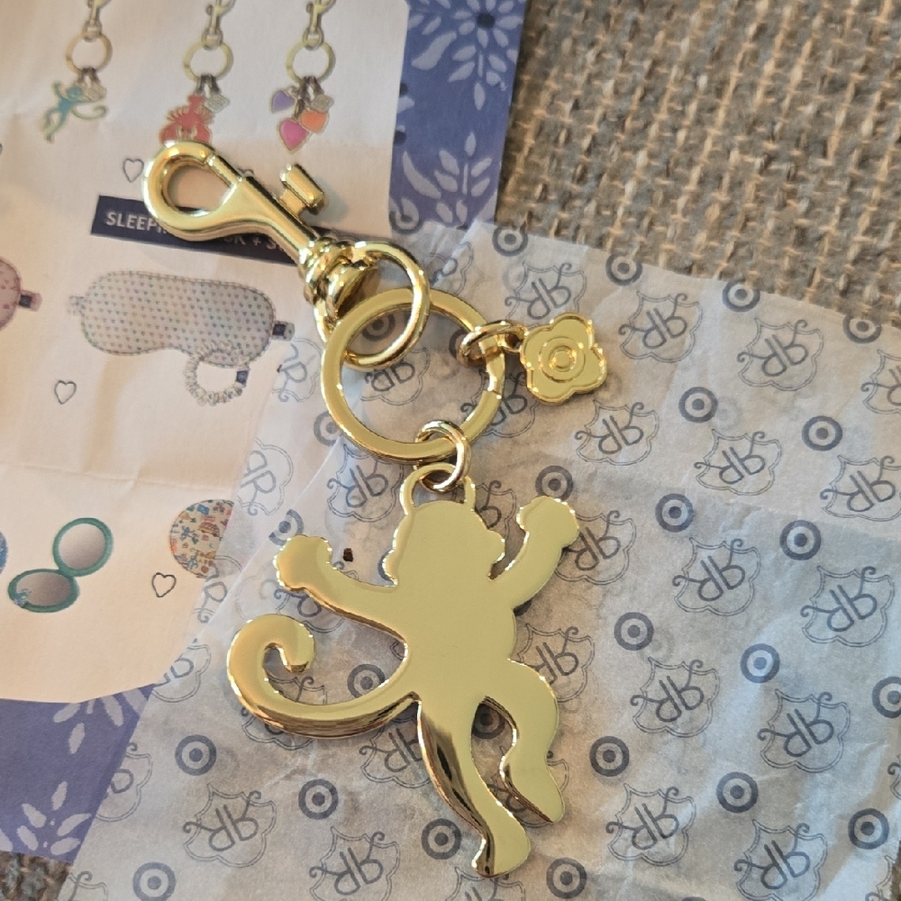 Roller Rabbit X Target Pink Monkey Keychain **RARE** - Picture 3 of 3